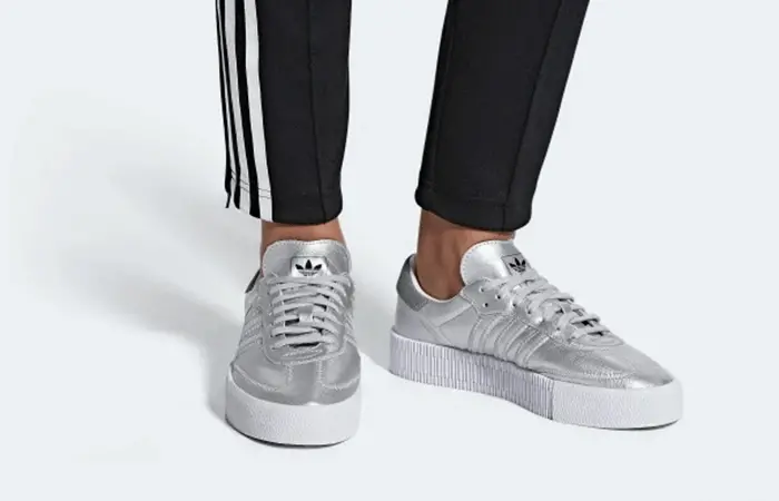 Giày Adidas Samba Rose 'Silver' Metallic D96769 - Ảnh 3