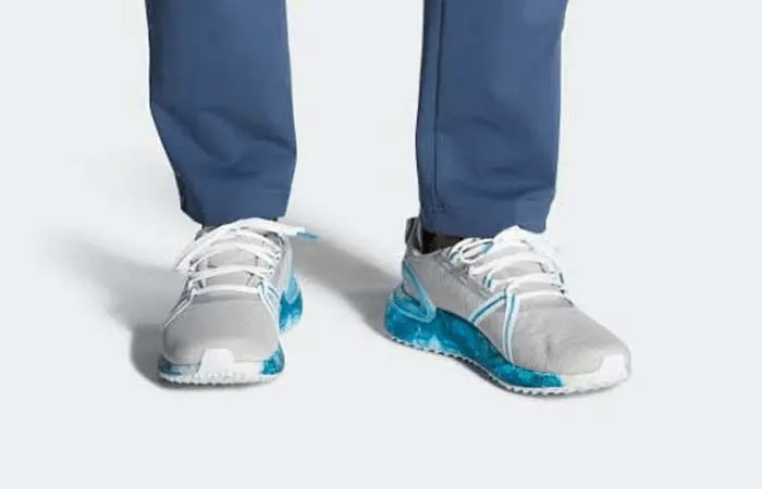 Alternative view of Giày Adidas Solarthon Primeblue 'Grey Sonic Aqua' GV9750