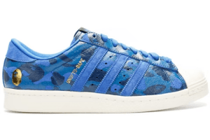 Giày Adidas Superstar 80s 'Undefeated Bape Blue Camo' S74775