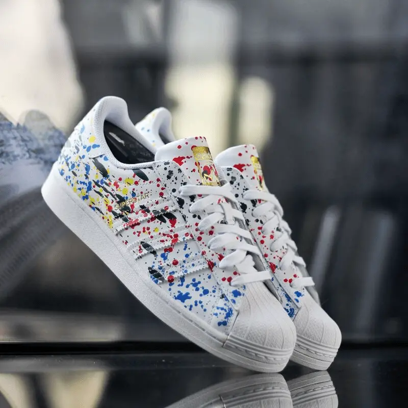 Alternative view of Giày Adidas Superstar 'Splashes Splatter and Drips White' FX5537