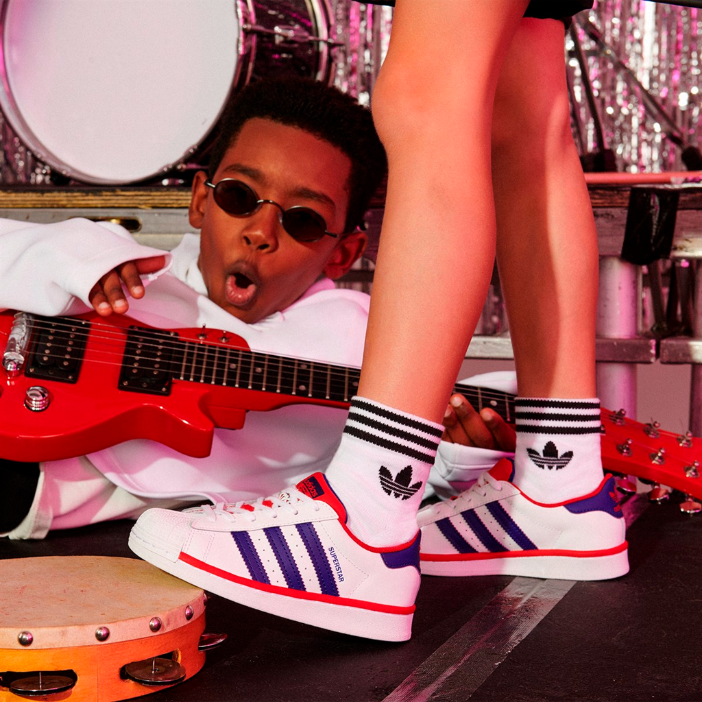 Giày Adidas Superstar J 'White Collegiate Purple Scarlet' FV3666 - Ảnh 8