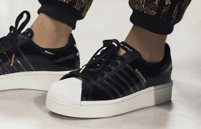 Giày Adidas Superstar Bold 'Patent Black' FW8423 - Ảnh 3