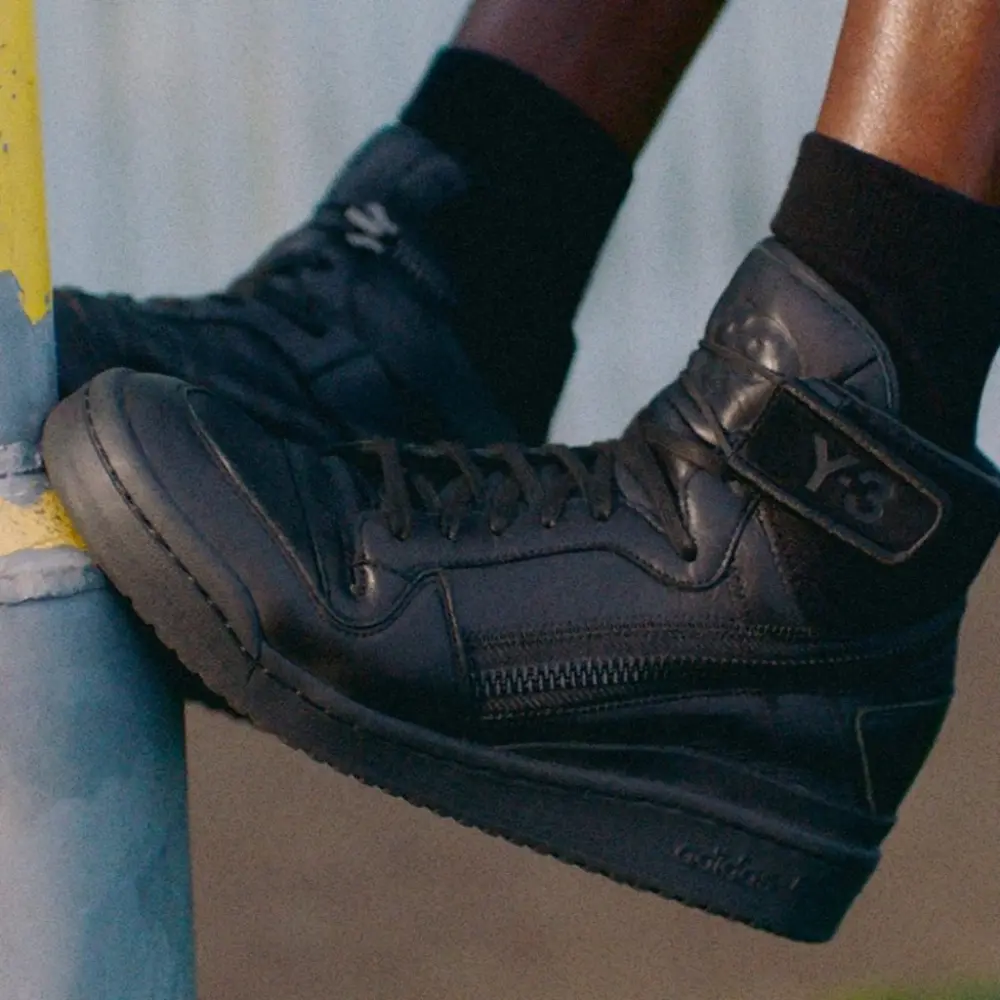 Giày Adidas Y-3 Forum Hi OG 'Triple Black' GZ8795 - Ảnh 4