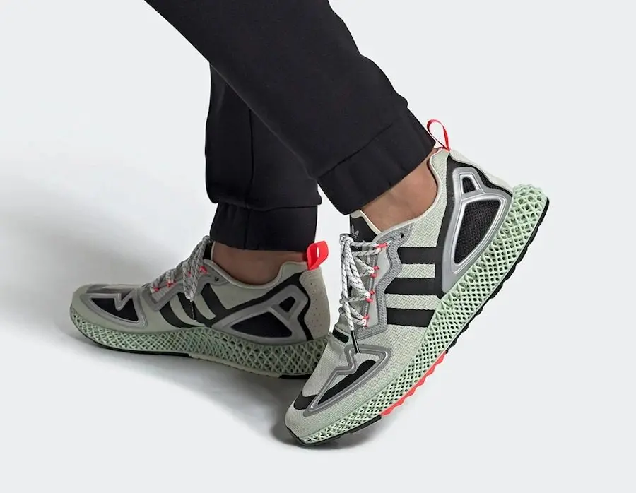 Alternative view of Giày Adidas ZX 2K 4D 'Faint Green' FW2003