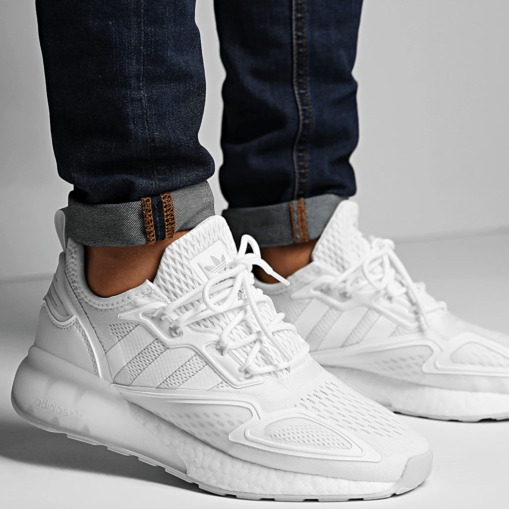Giày Adidas ZX 2K Boost 'Triple White' GY2688 - Ảnh 4