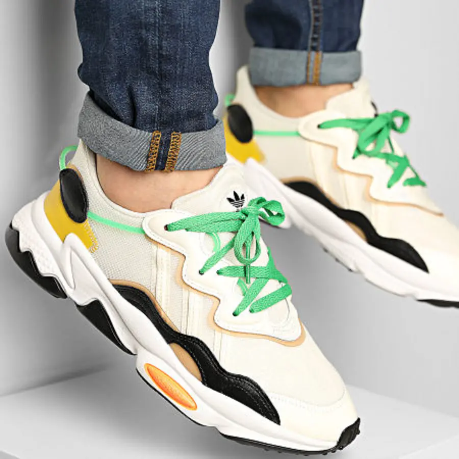 Alternative view of Giày Adidas Ozweego 'Cream White Screaming Orange' FX6059