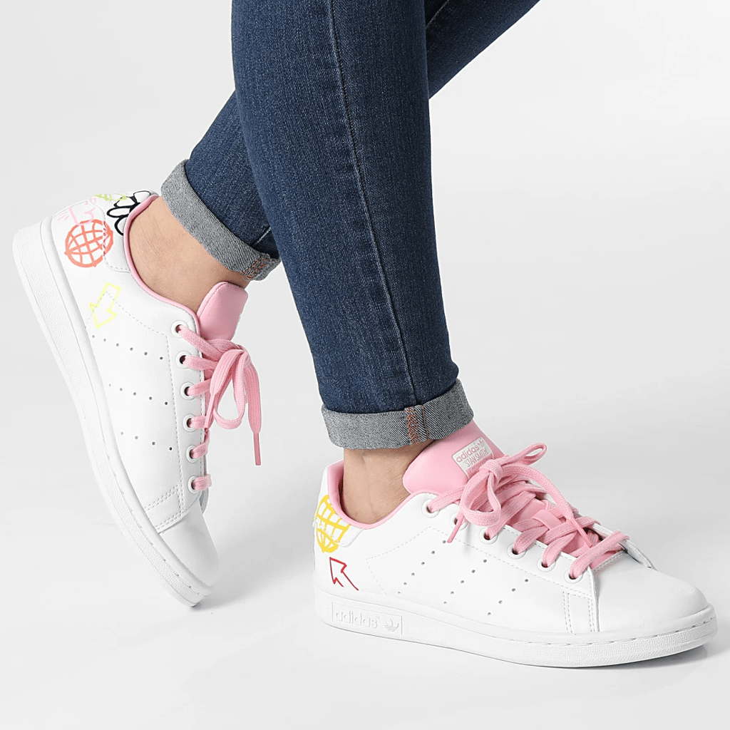 Giày Adidas Wmns Stan Smith 'Doodle White Pink' FX5680 - Ảnh 7