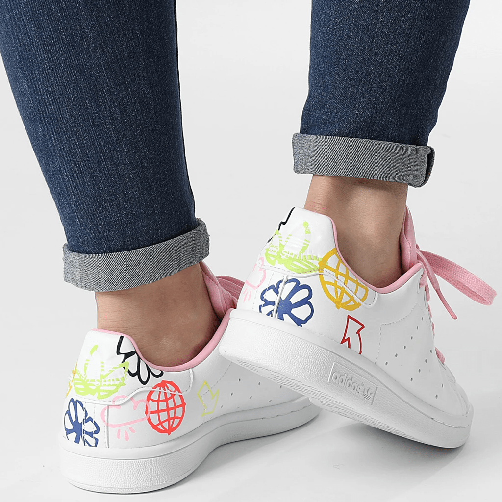 Giày Adidas Wmns Stan Smith 'Doodle White Pink' FX5680 - Ảnh 8