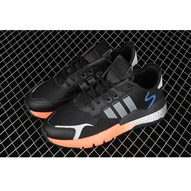 Giày Adidas Nite Jogger Boost 'Black Silver-Solar Red' FY3686 - Ảnh 3