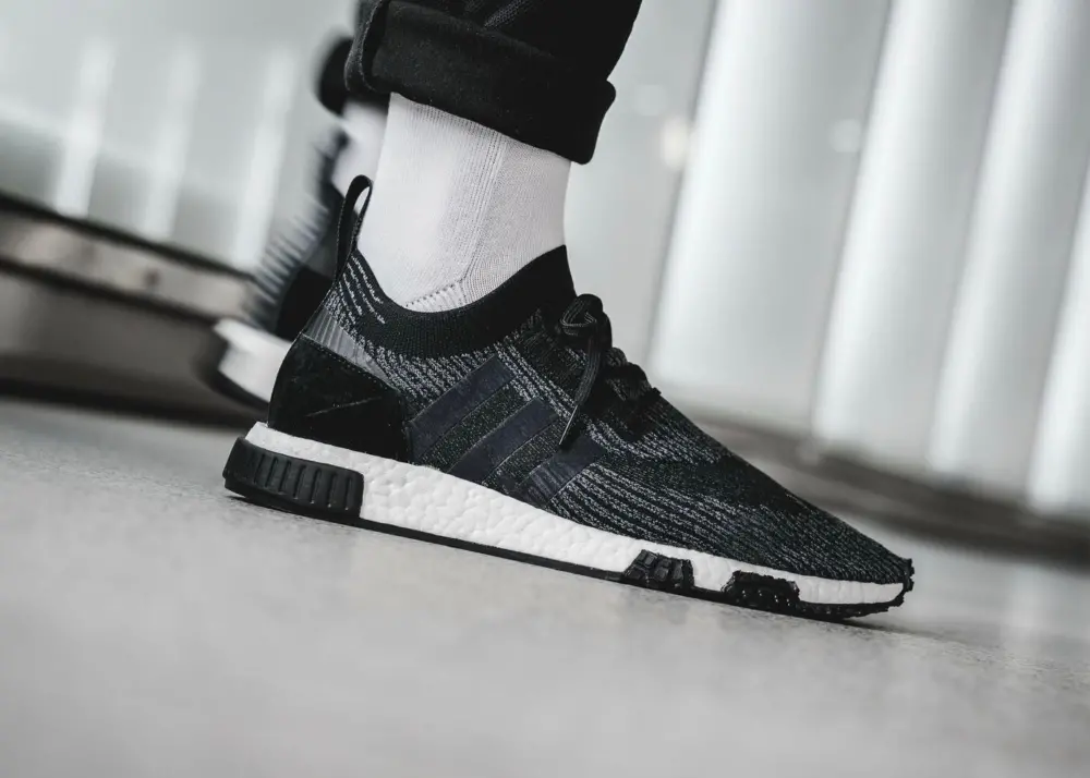 Giày Adidas NMD Racer Black Grey AQ0949 - Ảnh 4