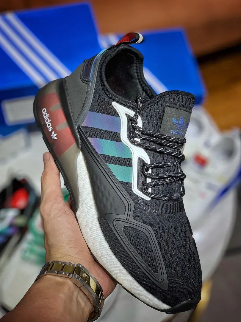 Giày Adidas ZX 2K Boost 'Black Shock Red' FX7475 - Ảnh 3