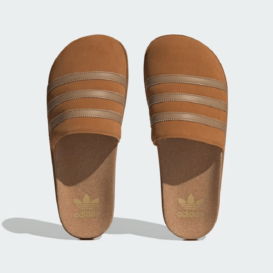Dép Adidas Adimule Lea Slides 'Brown' GY2555 - Ảnh 3