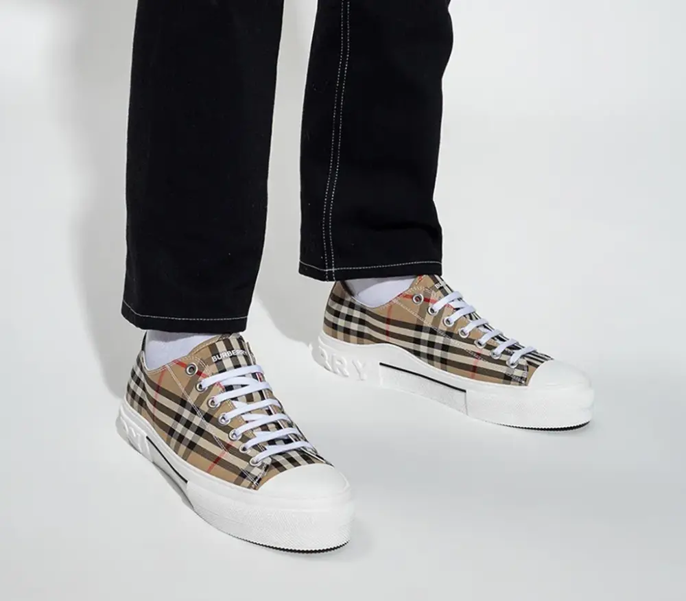 Alternative view of Giày Burberry Vintage Check Cotton 'Beige' 80497451