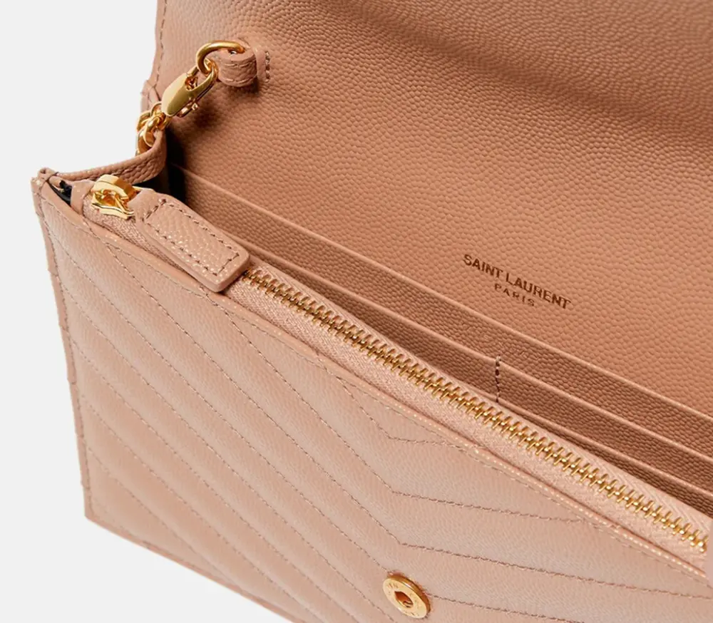Túi SAINT LAURENT CASSANDRE QUILTED CHAIN WALLET 695108BOW019830 - Ảnh 5