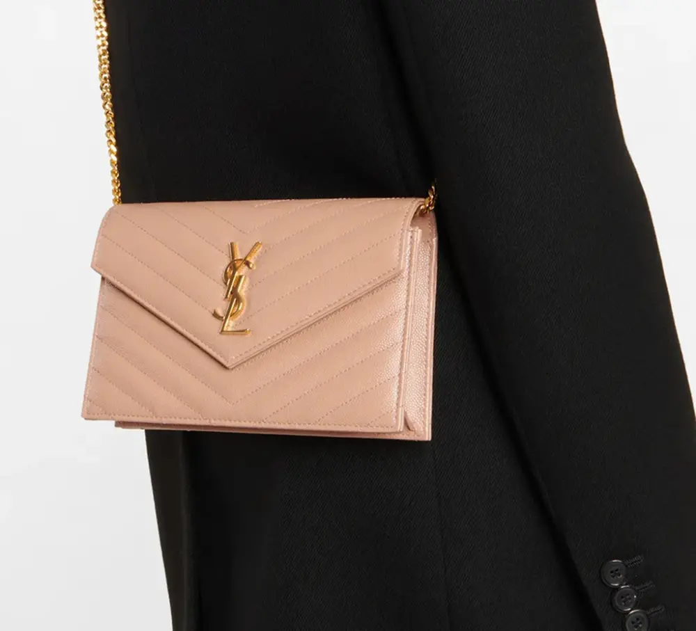 Alternative view of Túi SAINT LAURENT CASSANDRE QUILTED CHAIN WALLET 695108BOW019830