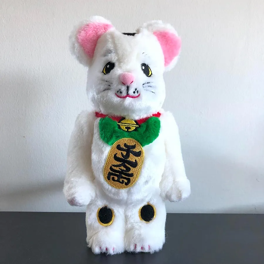 Mô Hình Bearbrick Maneki Neko White Furry - Ảnh 2
