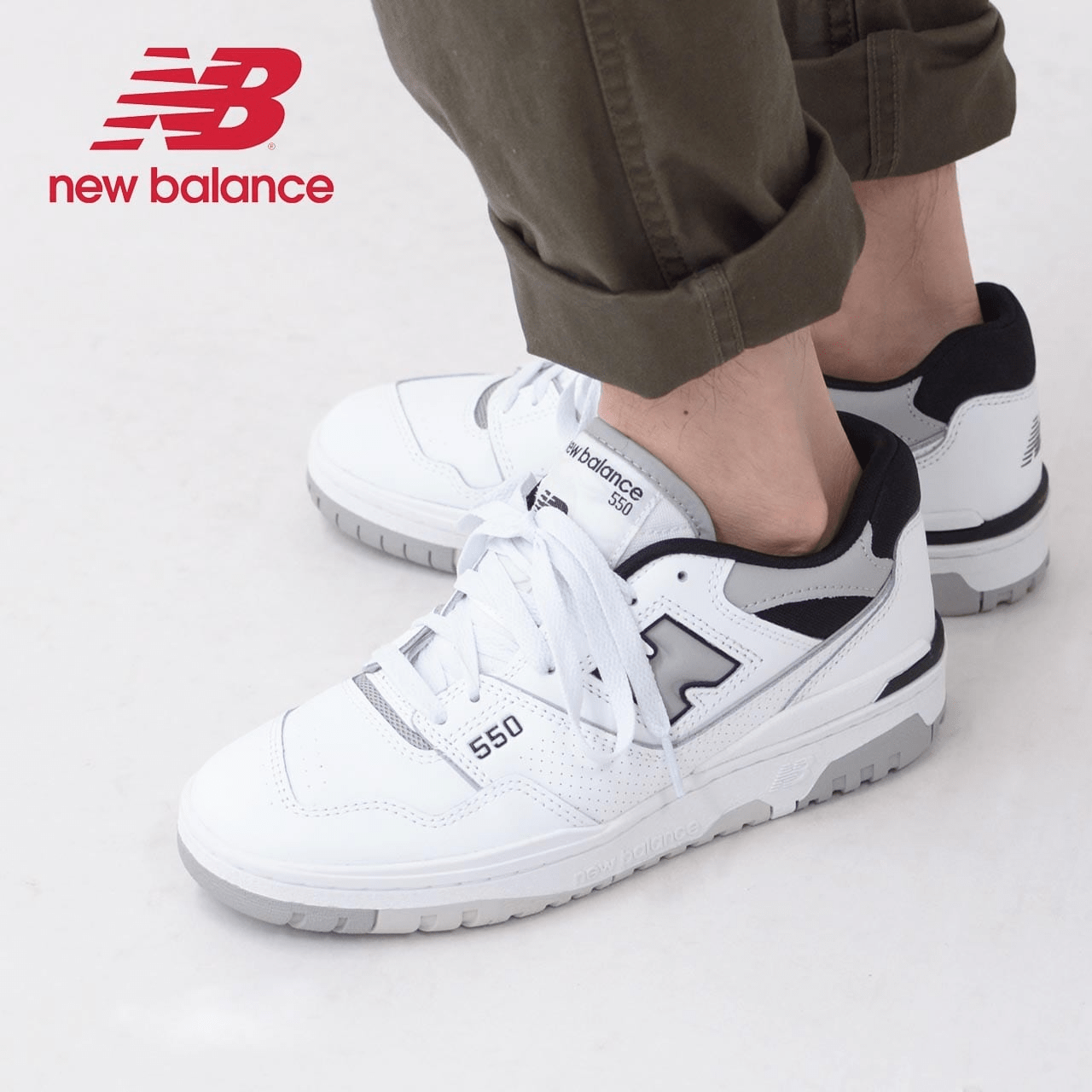 Giày New Balance 550 'White Black Grey' BB550NCL - Ảnh 4