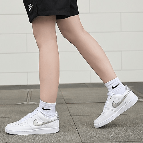 Giày Nike Court Vision Low 'White Metallic Silver' CD5434-111 - Ảnh 2
