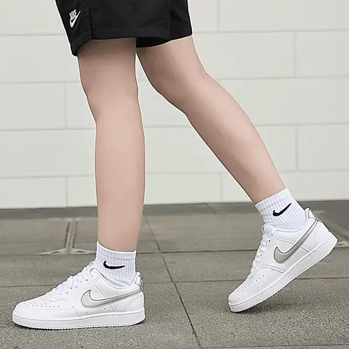 Alternative view of Giày Nike Court Vision Low 'White Metallic Silver' CD5434-111