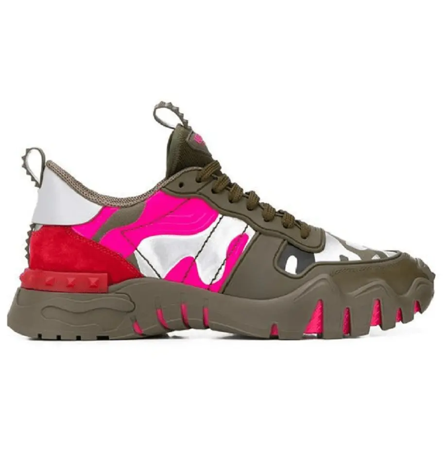 Giày Valentino Camouflage Rockrunner 'Rose' TY0S0C88MHB34G