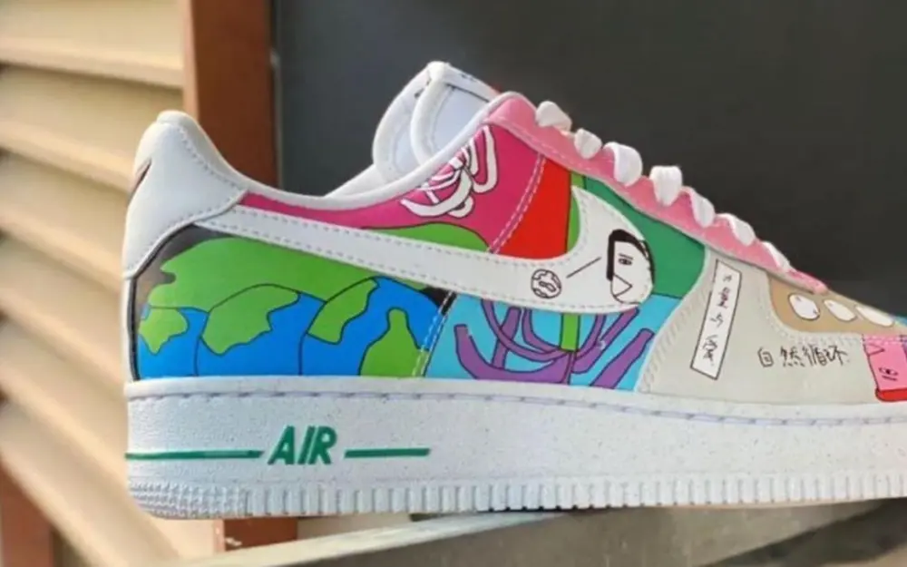 Giày Ruohan Wang x Nike Air Force 1 Low CZ3990-900 - Ảnh 3