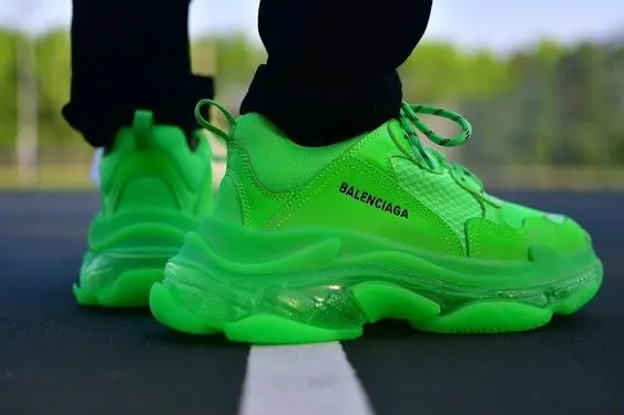 Giày Balenciaga Triple S Sneaker Green 544351 W2GR1 3801 - Ảnh 4
