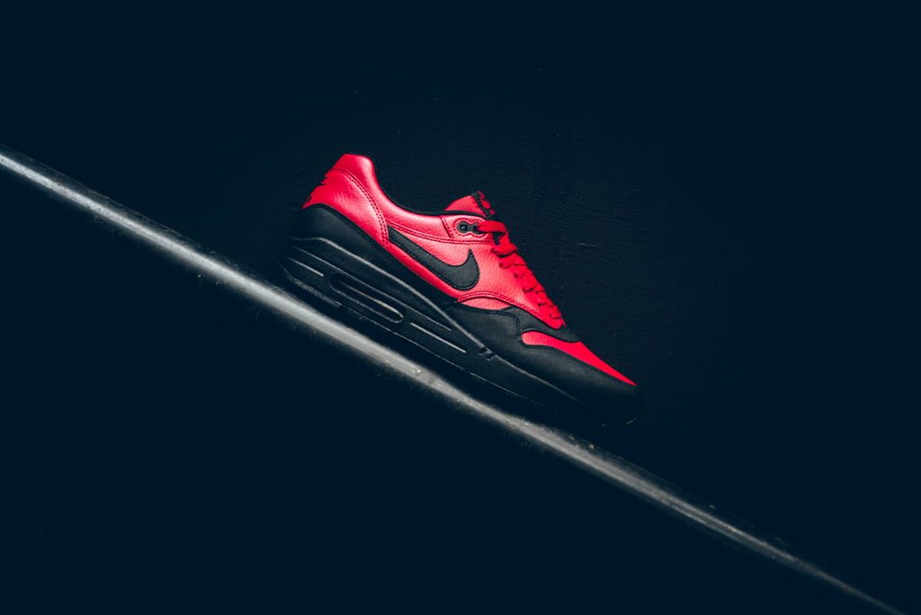 Giày Nike Air Max 1 Leather Premium 'Gym Red Black' 705282-600 - Ảnh 3