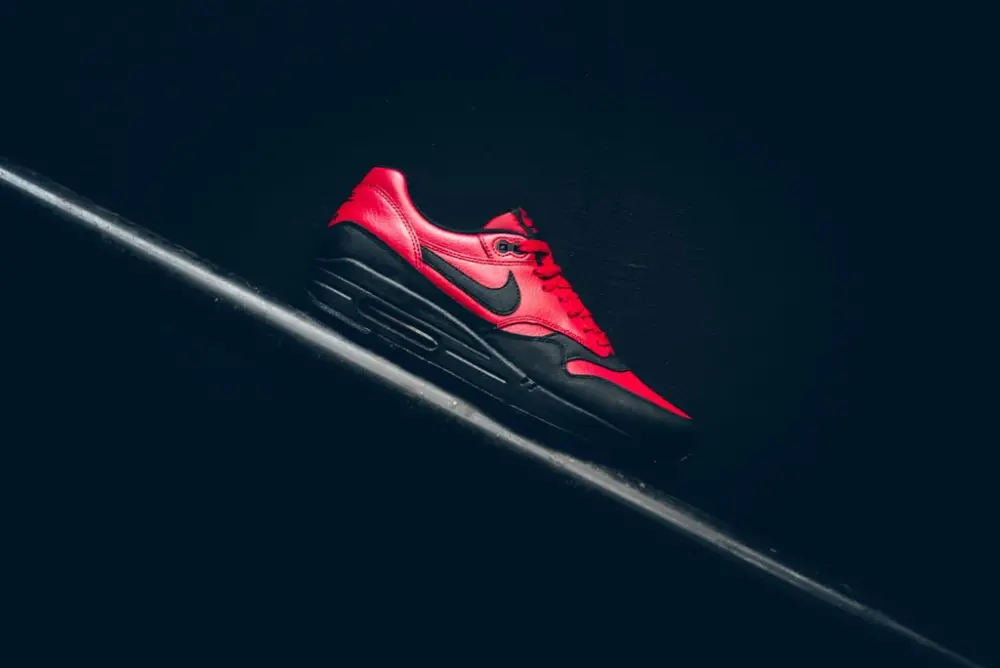 Giày Nike Air Max 1 Leather Premium 'Gym Red Black' 705282-600 - Ảnh 3