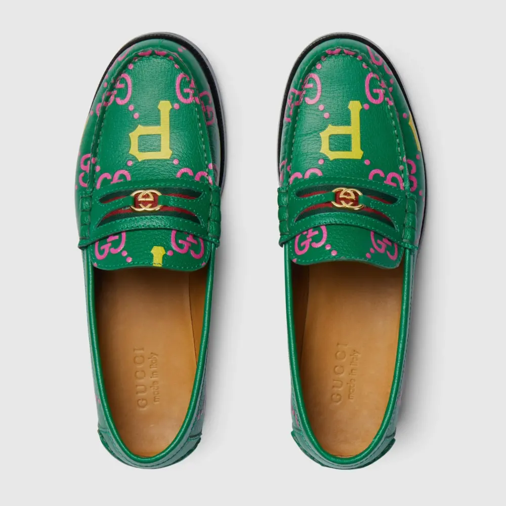 Giày Gucci GG And Pirates™ Loafer 'Green' 722160-AABII-8652 - Ảnh 4