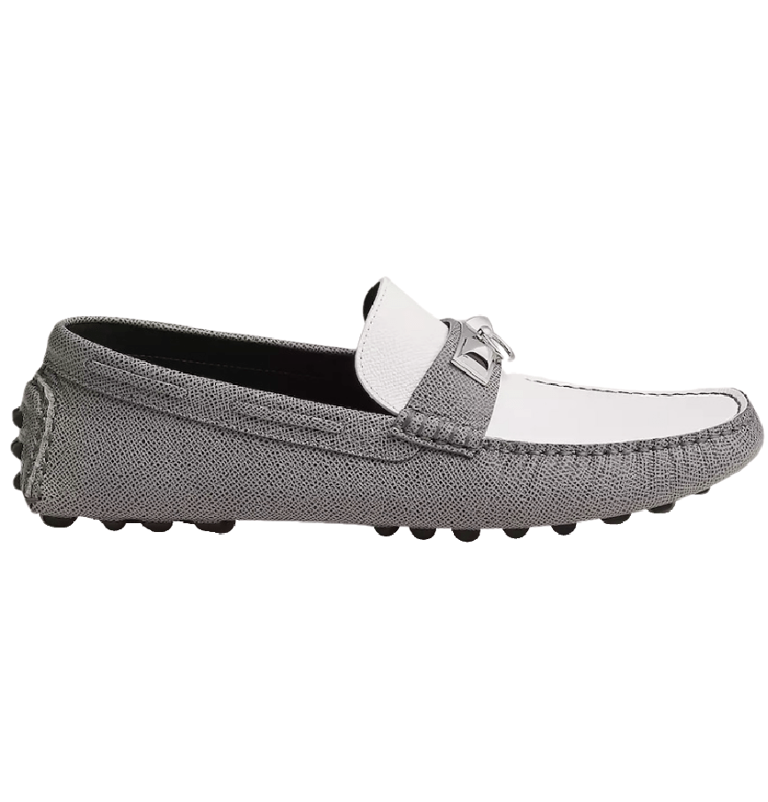 Giày Hermes Irving Loafer 'Gris Blanc' H231932ZH30405