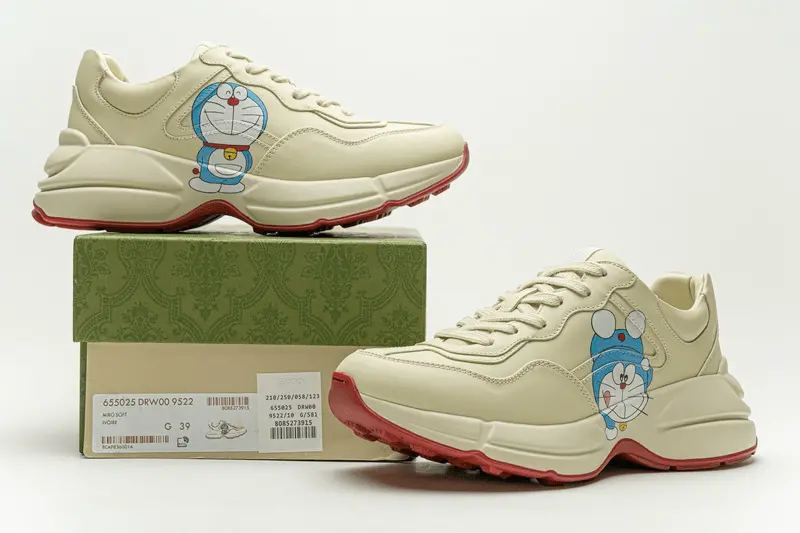 Giày Doraemon x Gucci Rhyton 'Ivory' 655025-DRW00-9522 - Ảnh 6