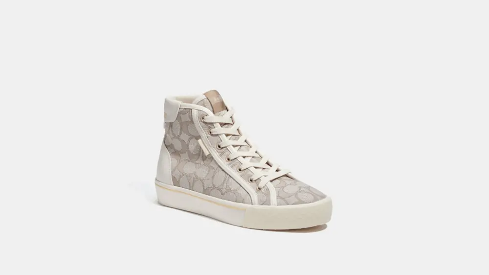 Giày Coach Citysole High Top Platform Sneaker 'Stone' C9059 - Ảnh 3