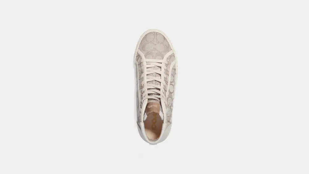 Giày Coach Citysole High Top Platform Sneaker 'Stone' C9059 - Ảnh 4