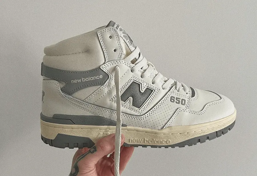 Giày New Balance 650R "Aime Leon Dore White Grey" BB650RA1 - Ảnh 6