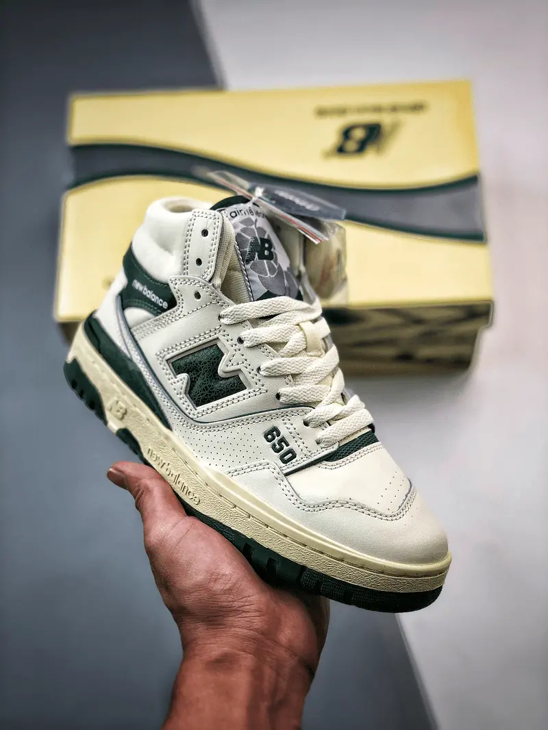Giày New Balance 650R Aime Leon Dore 'White Green' BB650RL1 - Ảnh 3