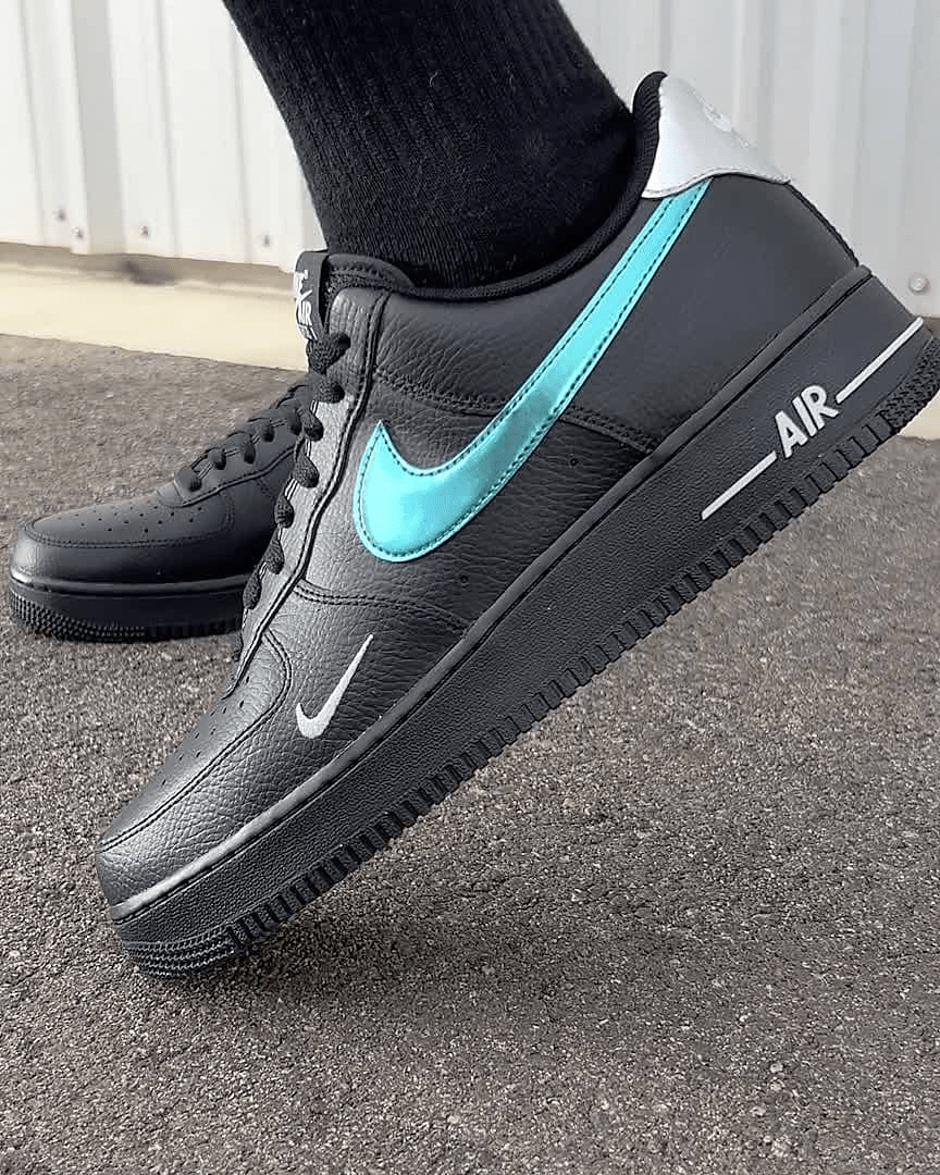 Giày Nike Air Force 1 '07 Low Black Blue Lightning FD0654-001 - Ảnh 3