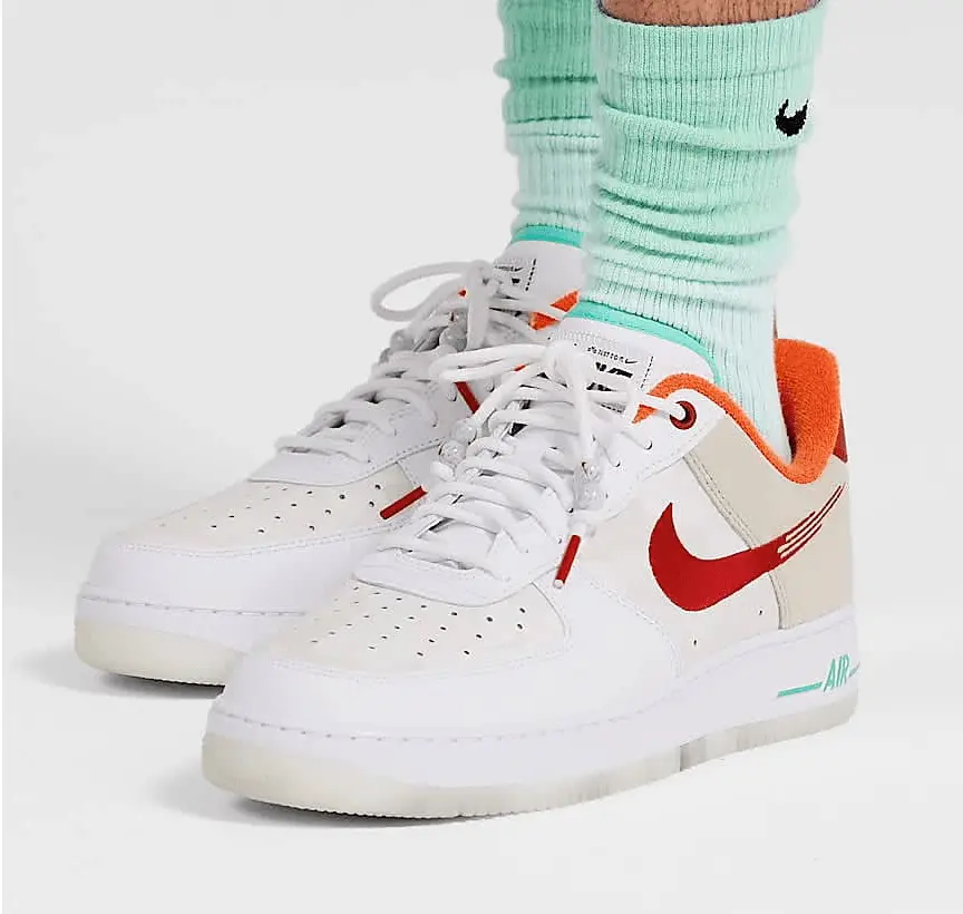 Giày Nike Air Force 1 Low 'Just Do It White Red Teal' FD4205-161 - Ảnh 4