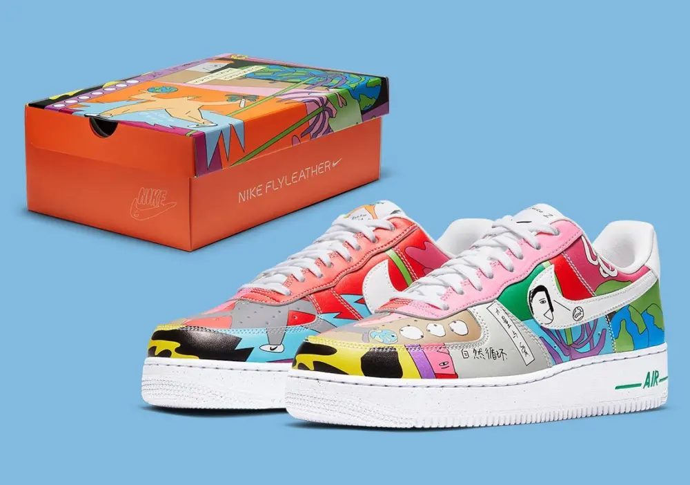 Giày Ruohan Wang x Nike Air Force 1 Low CZ3990-900 - Ảnh 6