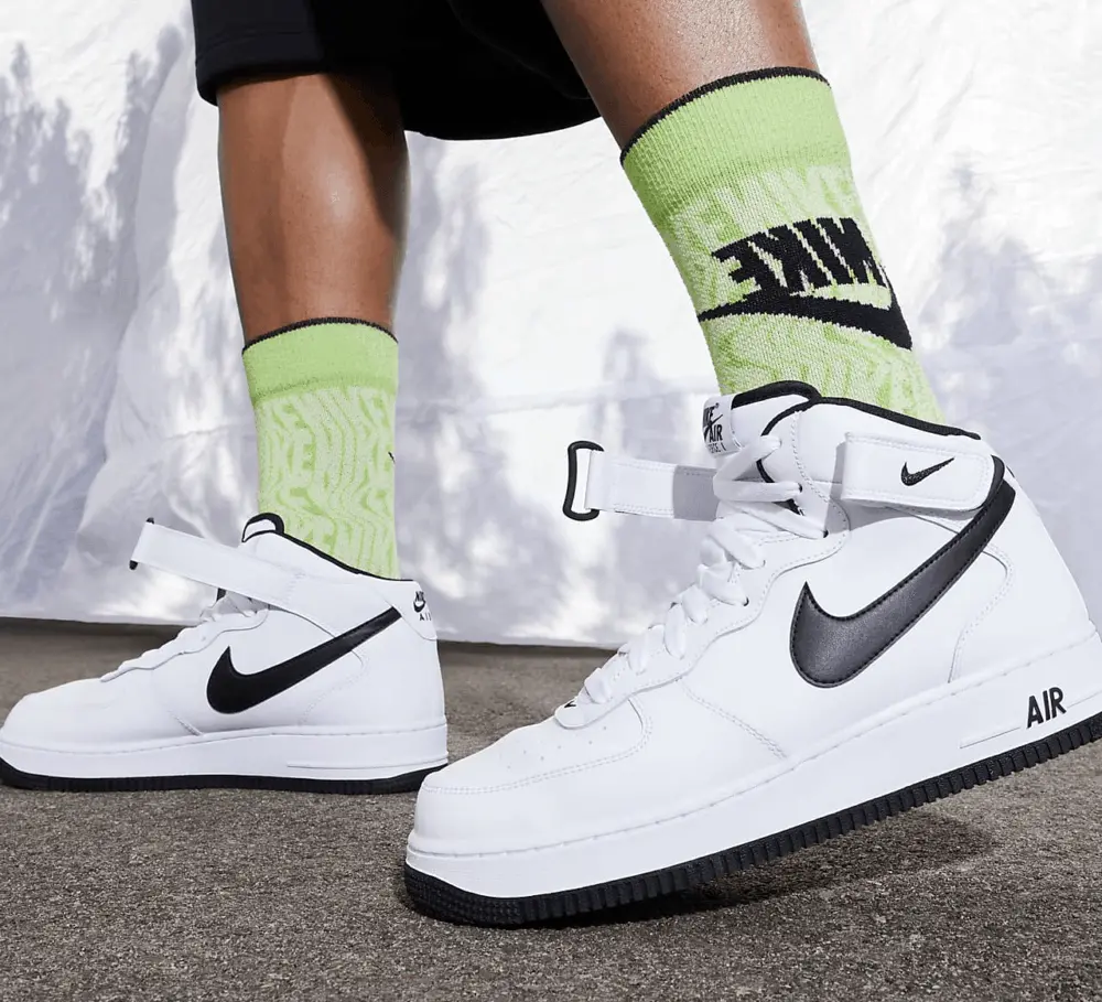 Alternative view of Giày Nike Air Force 1 Mid '07 'White Black' DV0806-101