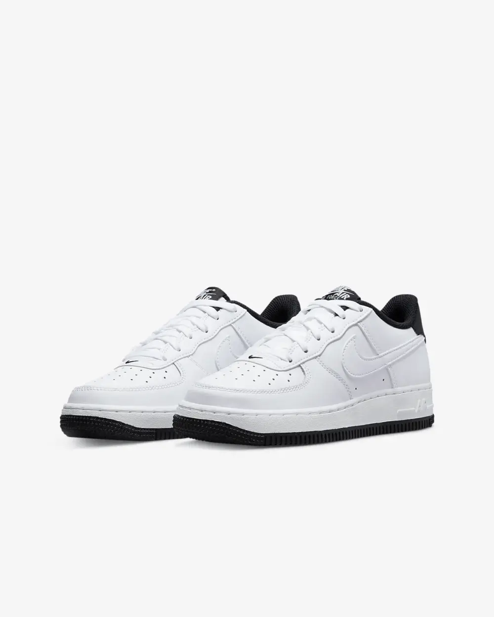 Alternative view of Giày Nike Air Force 1 Older Kids' Shoes 'Black White' DV1331-100