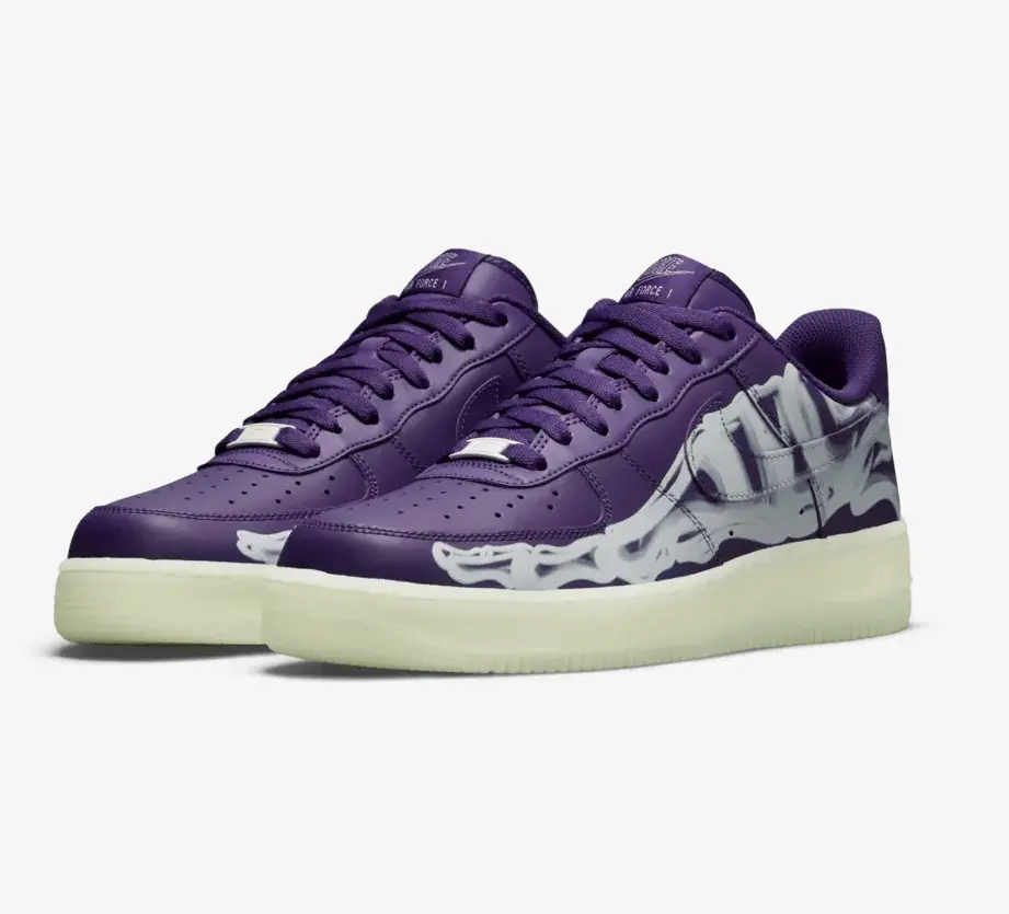 Alternative view of Giày Nike Air Force 1 Low 'Purple Skeleton' CU8067-500
