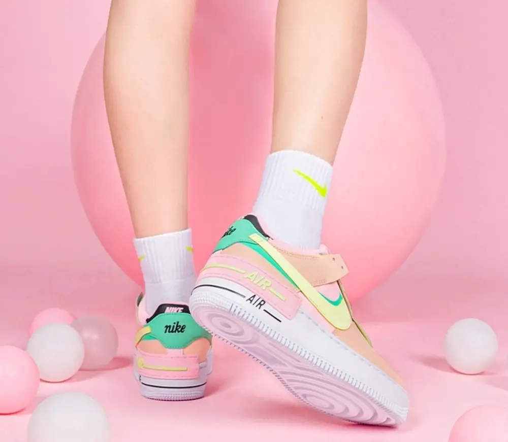 Alternative view of Giày Nike Wmns Air Force 1 Shadow 'Arctic Punch Barely Volt' CU8591-601