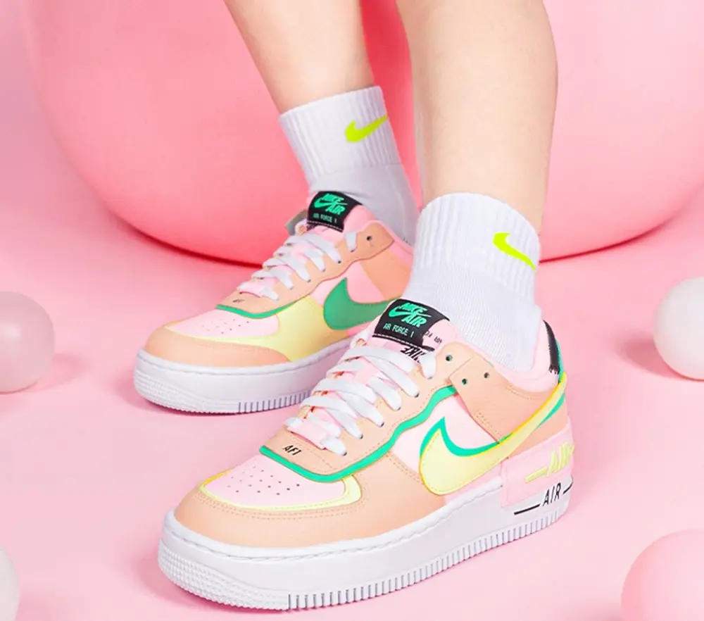 Giày Nike Wmns Air Force 1 Shadow 'Arctic Punch Barely Volt' CU8591-601 - Ảnh 3