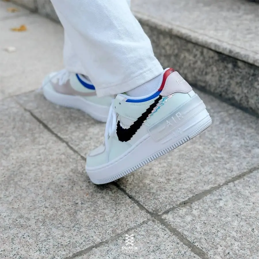 Alternative view of Giày Nike Wmns Air Force 1 Shadow SE 'Pixel Swoosh Barely Green' CV8480-300