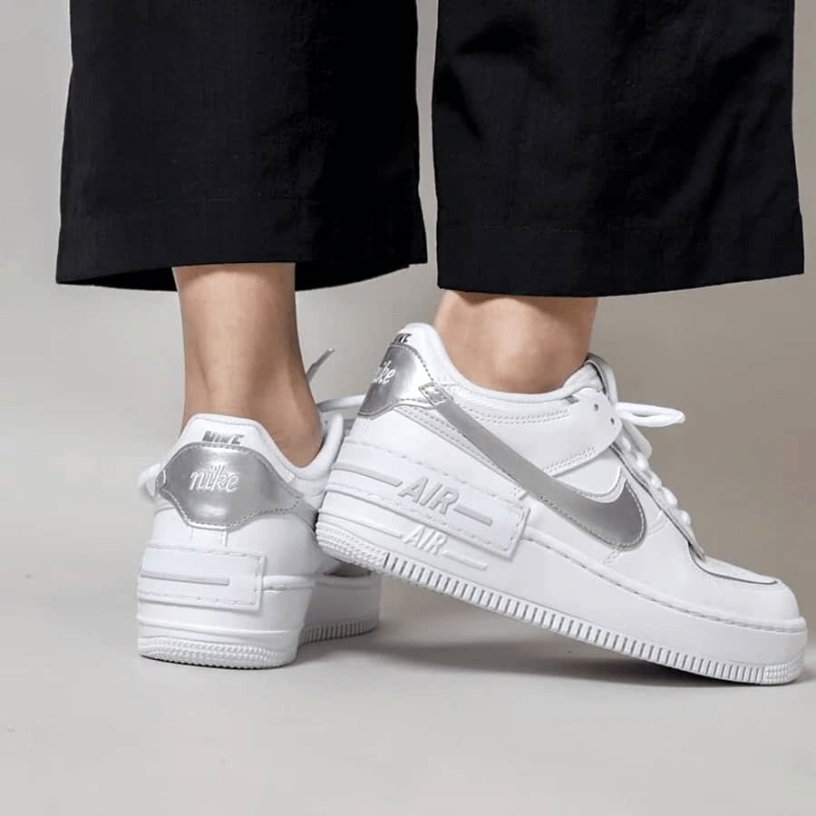 Giày Nike Air Force 1 Shadow 'White Metallic Silver' CI0919-119 - Ảnh 4