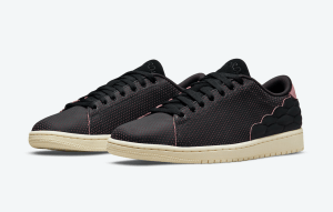 Alternative view of Giày Nike Air Jordan 1 Centre Court 'Perforated Black Pink' DJ2756-006