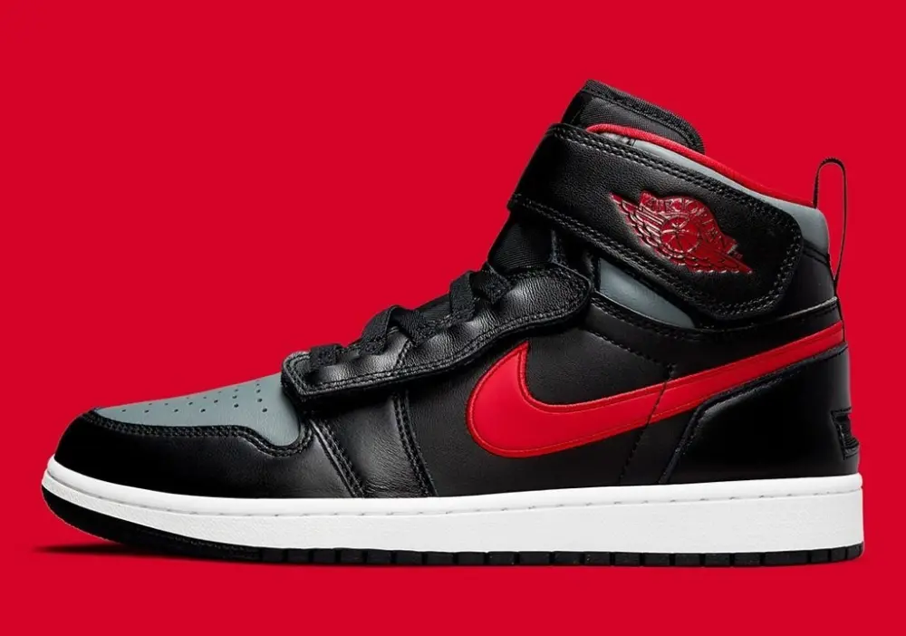 Alternative view of Giày Nike Air Jordan 1 High FlyEase 'Smoke Grey Gym Red' CQ3835-006