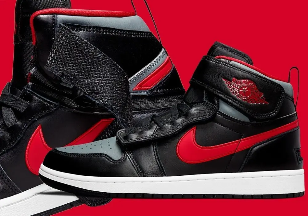 Giày Nike Air Jordan 1 High FlyEase 'Smoke Grey Gym Red' CQ3835-006 - Ảnh 4