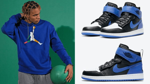 Giày Nike Air Jordan 1 High FlyEase GS 'Hyper Royal' CT4897-041 - Ảnh 4