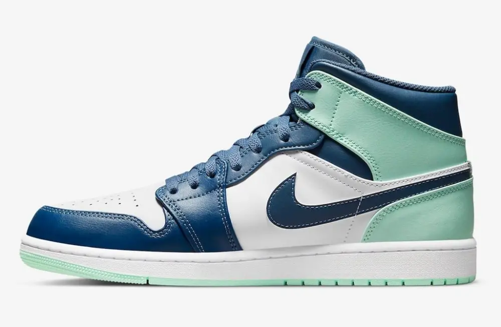 Alternative view of Giày Nike Air Jordan 1 Mid “Blue Mint” 554724-413